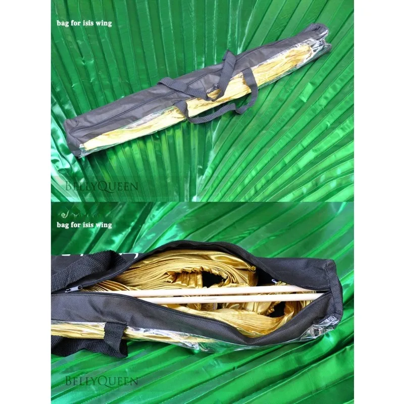 Bolso de ala personalizado, bolso de ala dorada para danza del vientre, bolso de apoyo para danza del vientre, mochila con ala