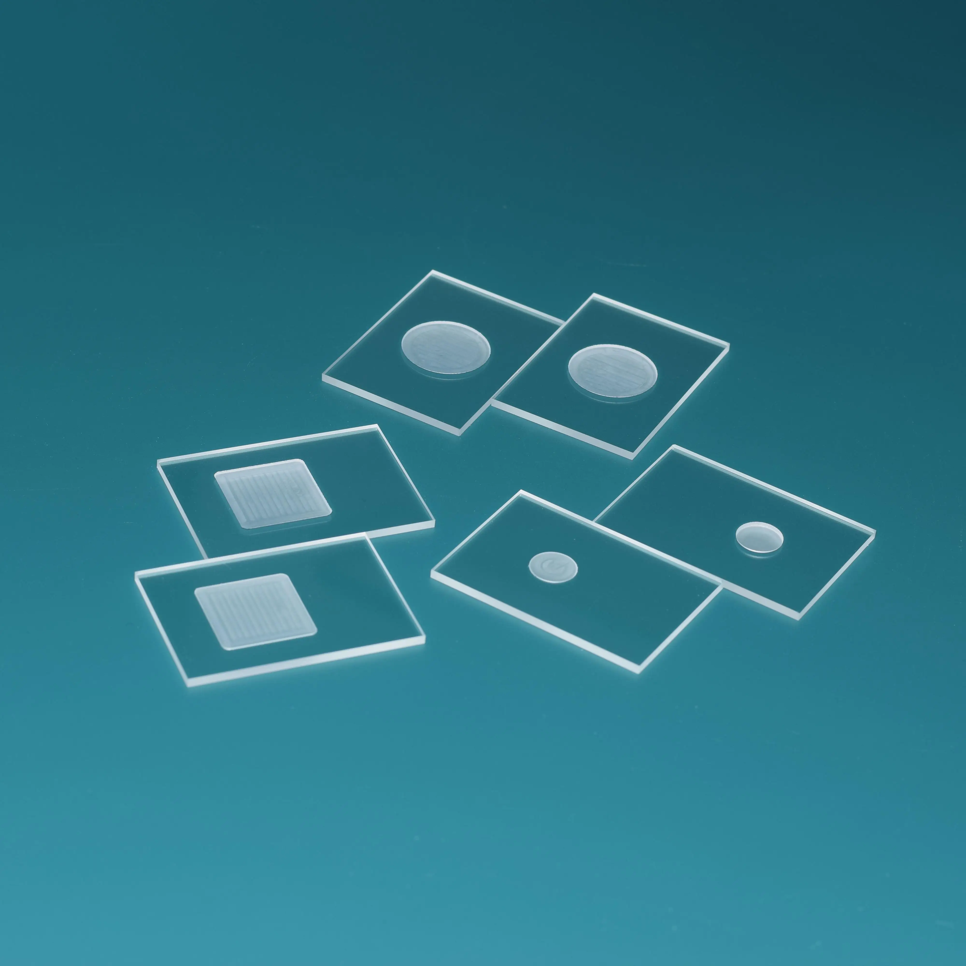 

50mmx35mmx2mm Quartz Glass XRD Sample Slot X-ray Diffractometer Powder Slide Square Optical glass/Round/Frosted Groove