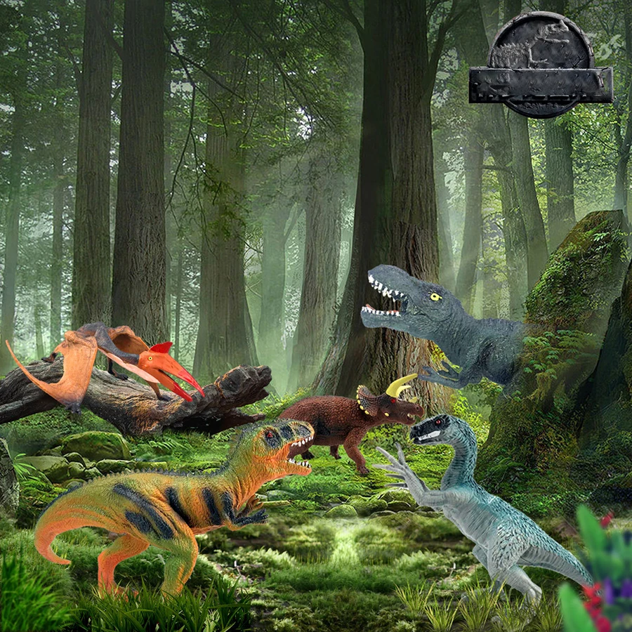 1pcs- Oenux Mini Jurassic Stegosaurus Saichania Solid PVC Dinosaur World Animal Model Action Figures Collection Toy For Kids