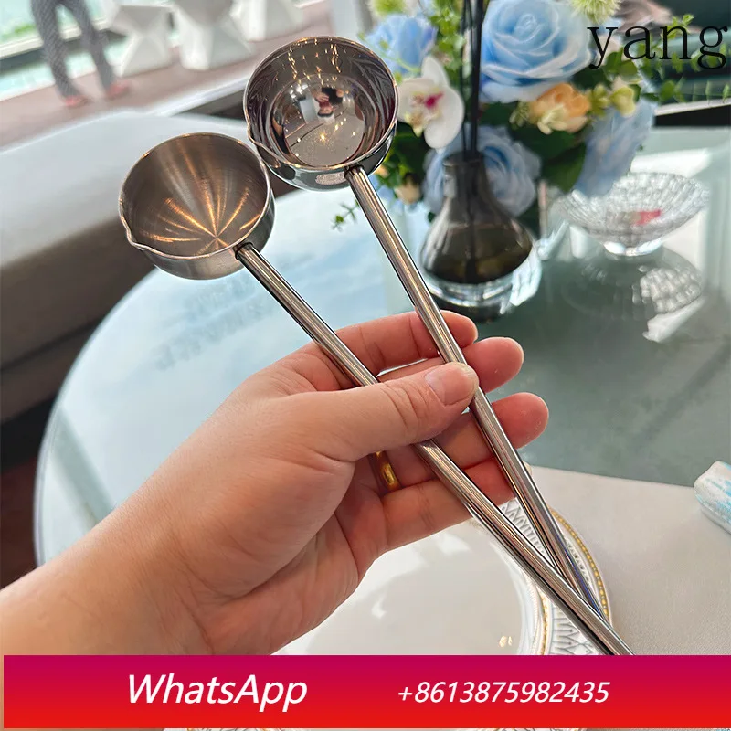 

LH long-handled oil splashing spoon deepened spoon special public spoon for hot oil