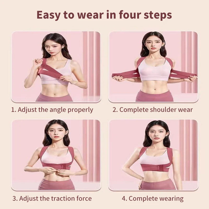 1PC Back Posture Corrector Anti-camel Correction Belt Sitting Posture Correction Belt Back Orthopedic Adjustable Correction Belt