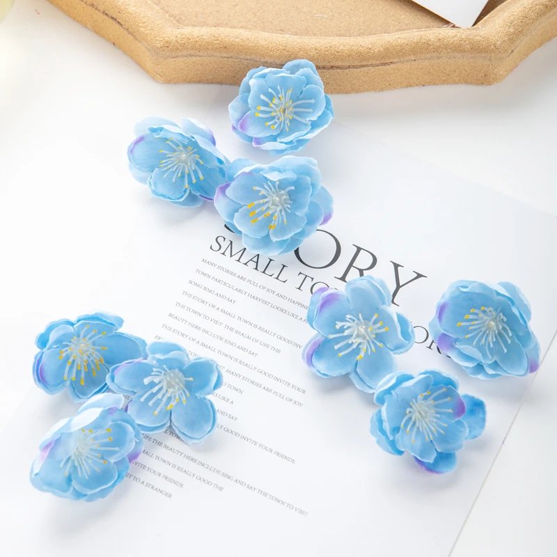 100 Stück 3CM Künstliche Blumen für Scrapbooking, Kirschblüten, DIY-Geschenke, Süßigkeitenbox, Hochzeit, Garten, Rosenbogen, Heimdekoration, Valentinstagskranz – Detail 15