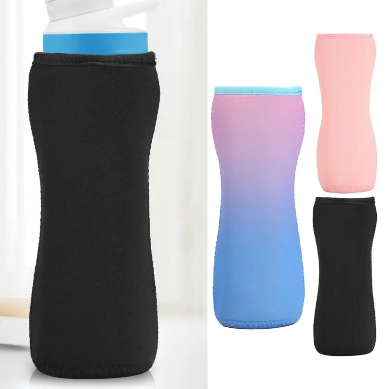 Water Bottle SleevesPortable Neoprene Vacuum Cup Sleeve Cover Bag Sweat Absorbing  Multi-colors Bottle Cover Sleeve for Travel