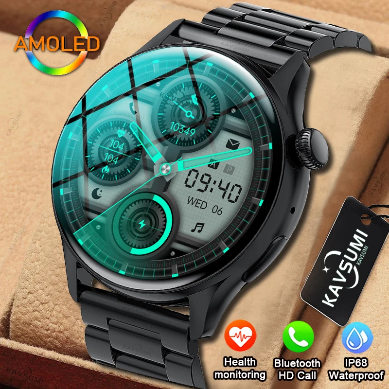 Smart Watch 1.43 pollici AMOLED Full Touch Screen sempre sul Display chiamata Bluetooth frequenza cardiaca Sleep Sport Smartwatch donna uomo orologio