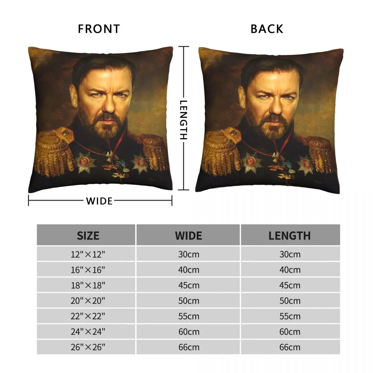 Ricky Gervais Replaceface Pillowcase Polyester Linen Velvet Printed Zip Decor Throw Pillow Case Sofa Cushion Cover