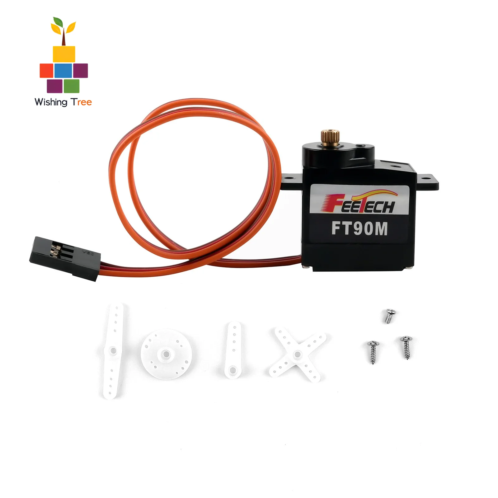 Feetech FT90M Servomotore digitale con ingranaggi metallici da 2 kg di coppia Rotazione di 180 gradi per RC Robot Car Aereo Tenda Smart Lock