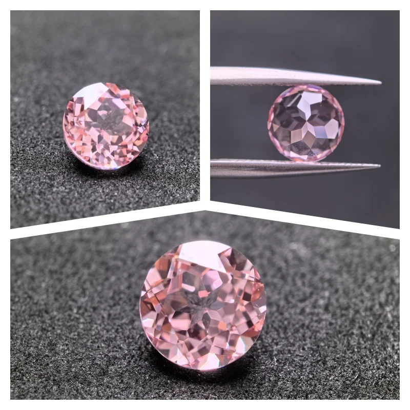 Hochwertige Labor-Saphir-Edelsteine in runder Form, Aquamarin-Anhänger für DIY-Schmuckherstellung, Materialien mit wählbarem Zertifikat – Detail 10