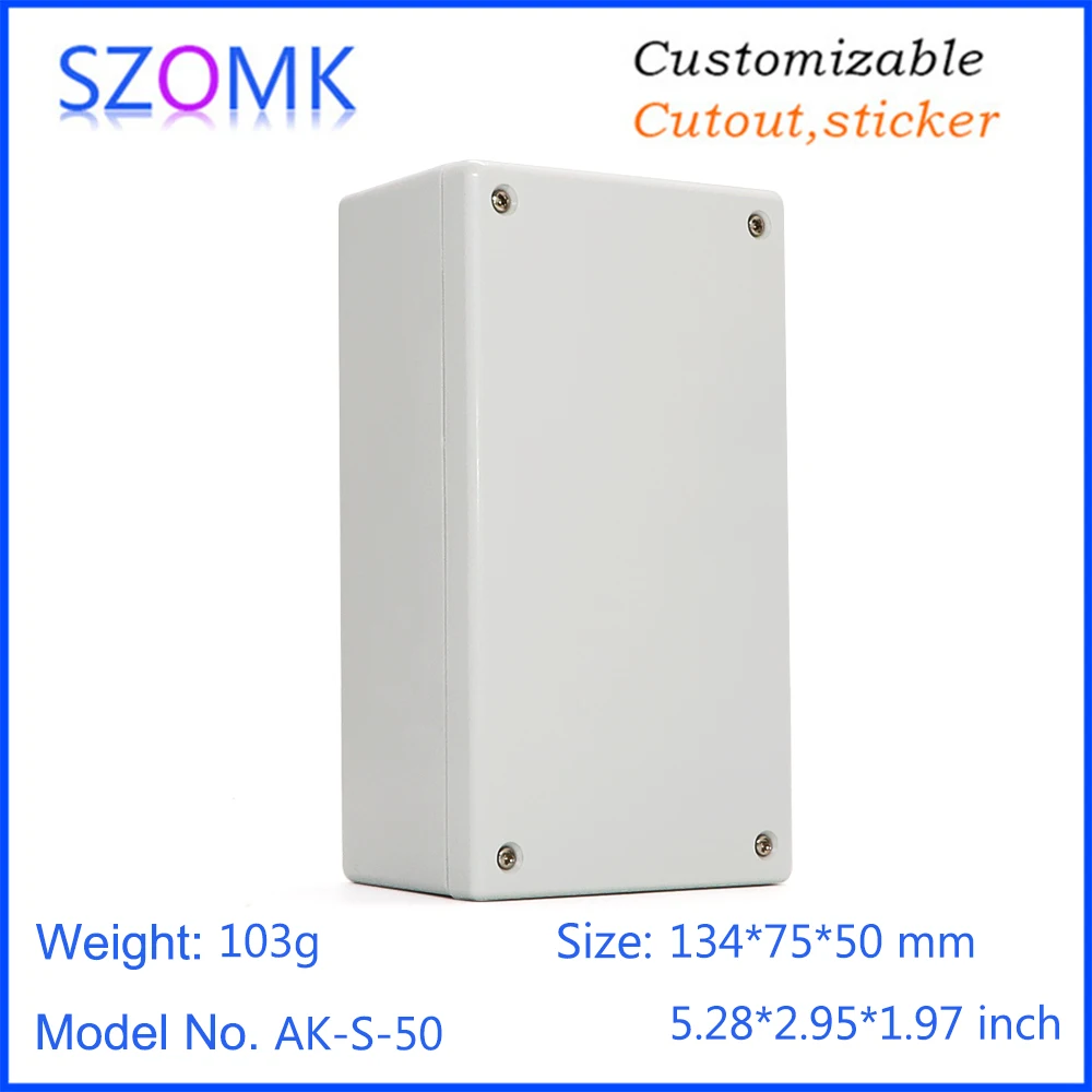 1Piece szomk new instrument control box electronics plastic housing 134*75*50 mm electrical junction box, plastic box