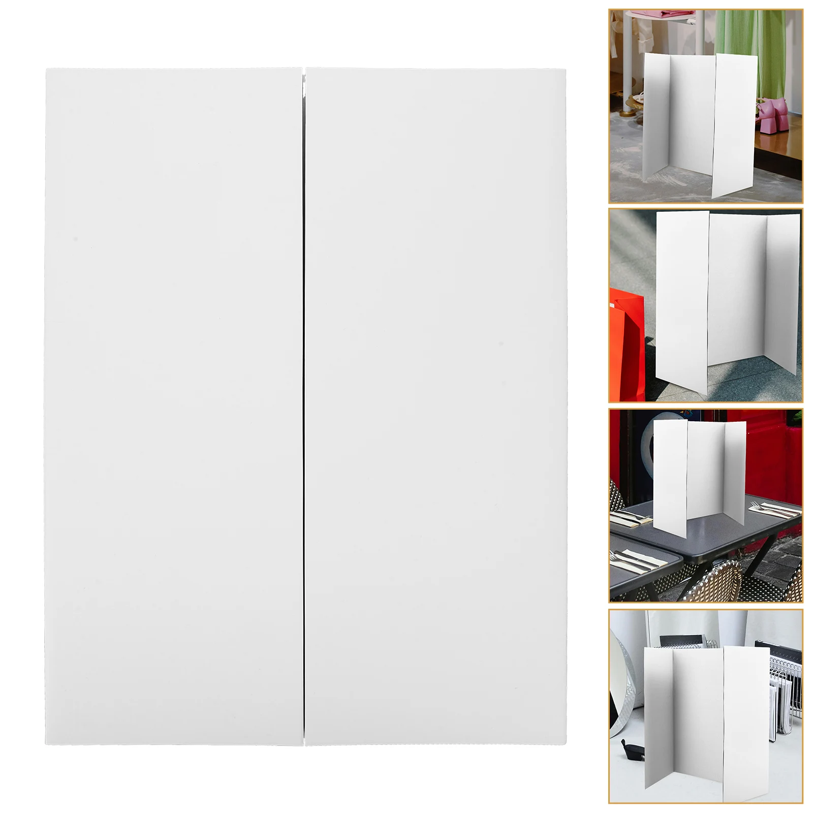 

1 set White Foldable Display Board 53 86x35cm Trifold Poster Board Double Sided Tape Exhibitions Photo Display Picture Boards