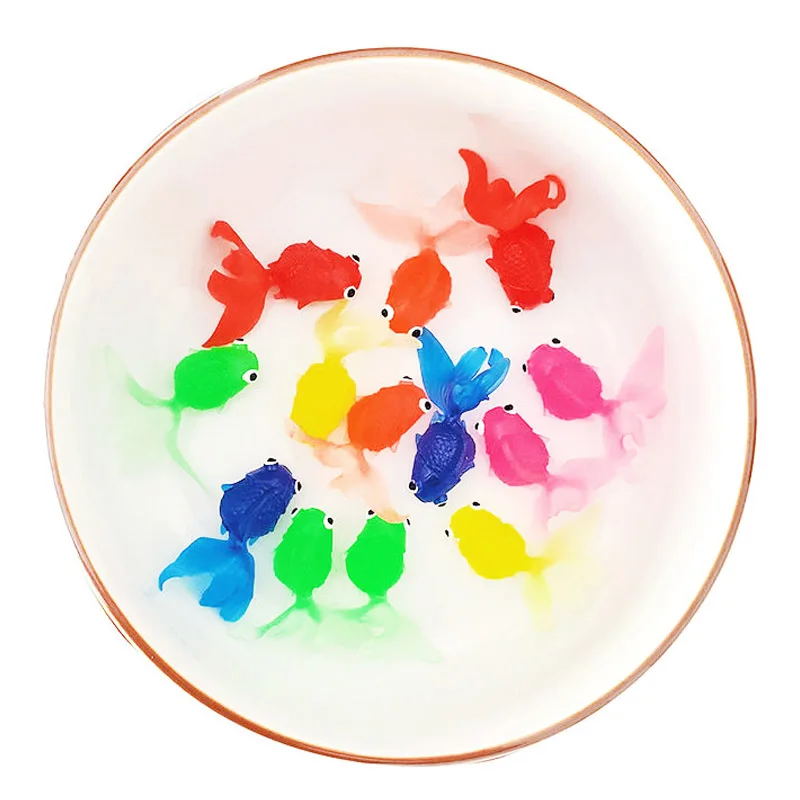 Simulation Small Goldfish Toys For Kids Bulk Party Favors Fish Tank Decoration Bathing Shower Fun Water Swimming Beach Gifts