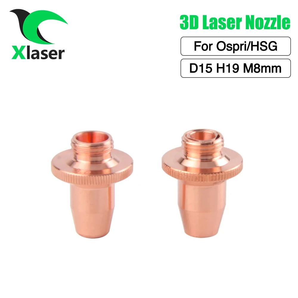 XLaser HSG QUICK OSPRI Fiber Laser Head Nozzles D15H19M8 Caliber 1.0-3.0 Laser Nozzle For Ospri LC80MC LC150MC Laser Head