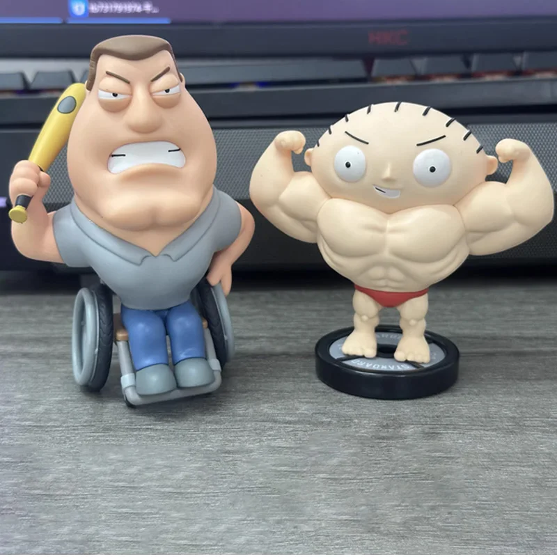 Figuras de Acción de PVC de 9/11 cm de Family Guy, Muscle Stewie Griffin, Peter Griffin, Decoración de Escritorio, Modelo Coleccionable, Juguetes, Regalos