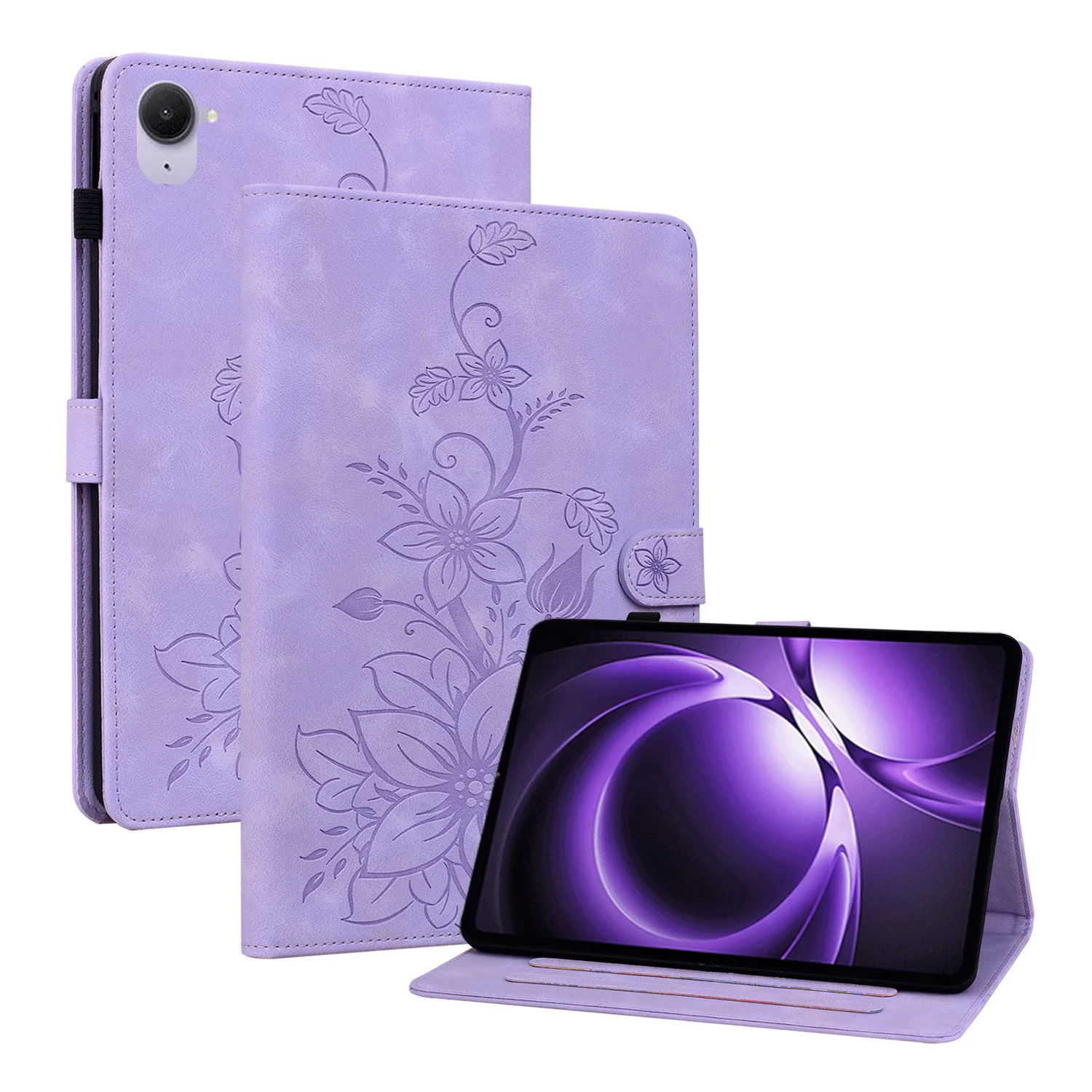 

Luxury Emboss PU Leather Case for Xiaomi Redmi K Pad 2025 8.8 inch Adjustable Stand Cover With Card Slots Shockproof Protection