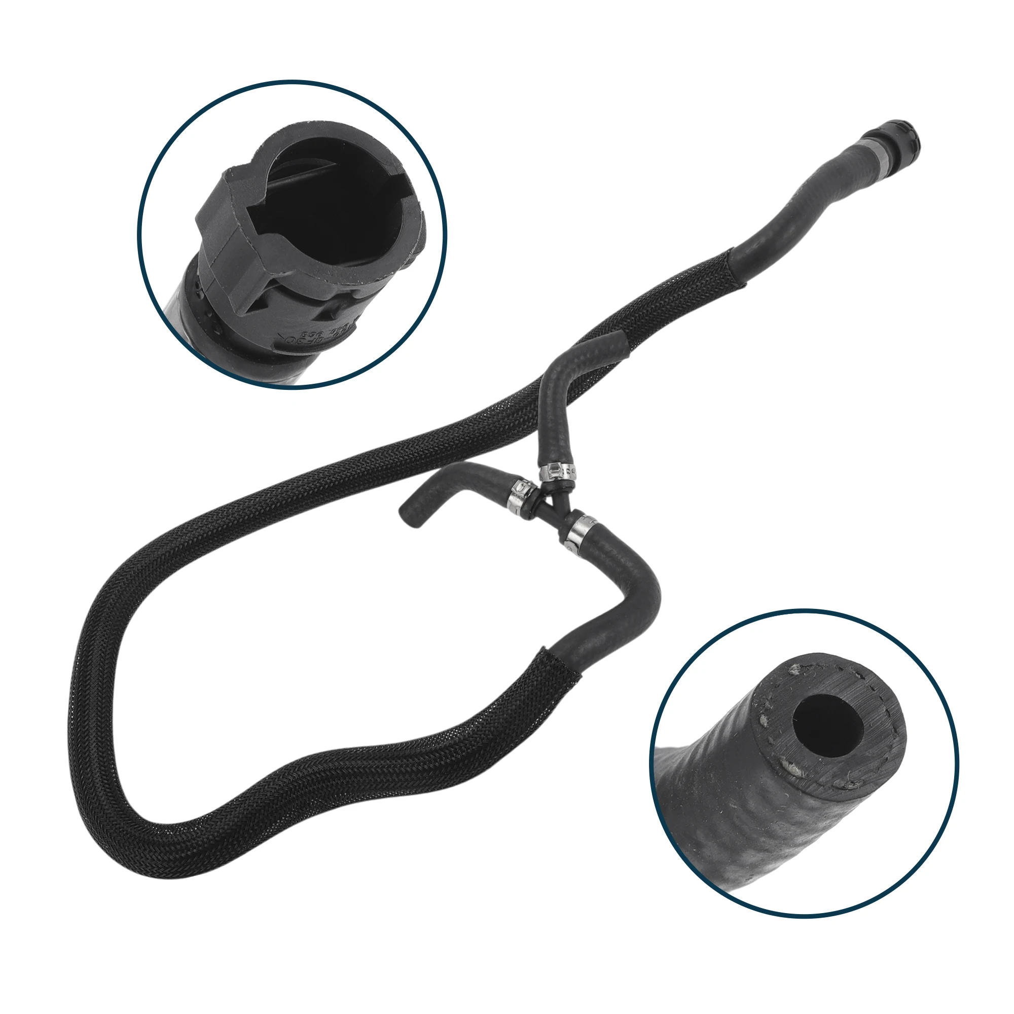 

UXCELL Radiator Hose Heater Hose No.17127508041 for BMW 7 Series 2003-2008 Rubber Coolant Pipe Black 1 Pc