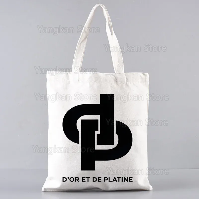 France Rapper Jul Sign Shopping Bag Print Original Design White Unisex Fashion Travel Canvas Bags