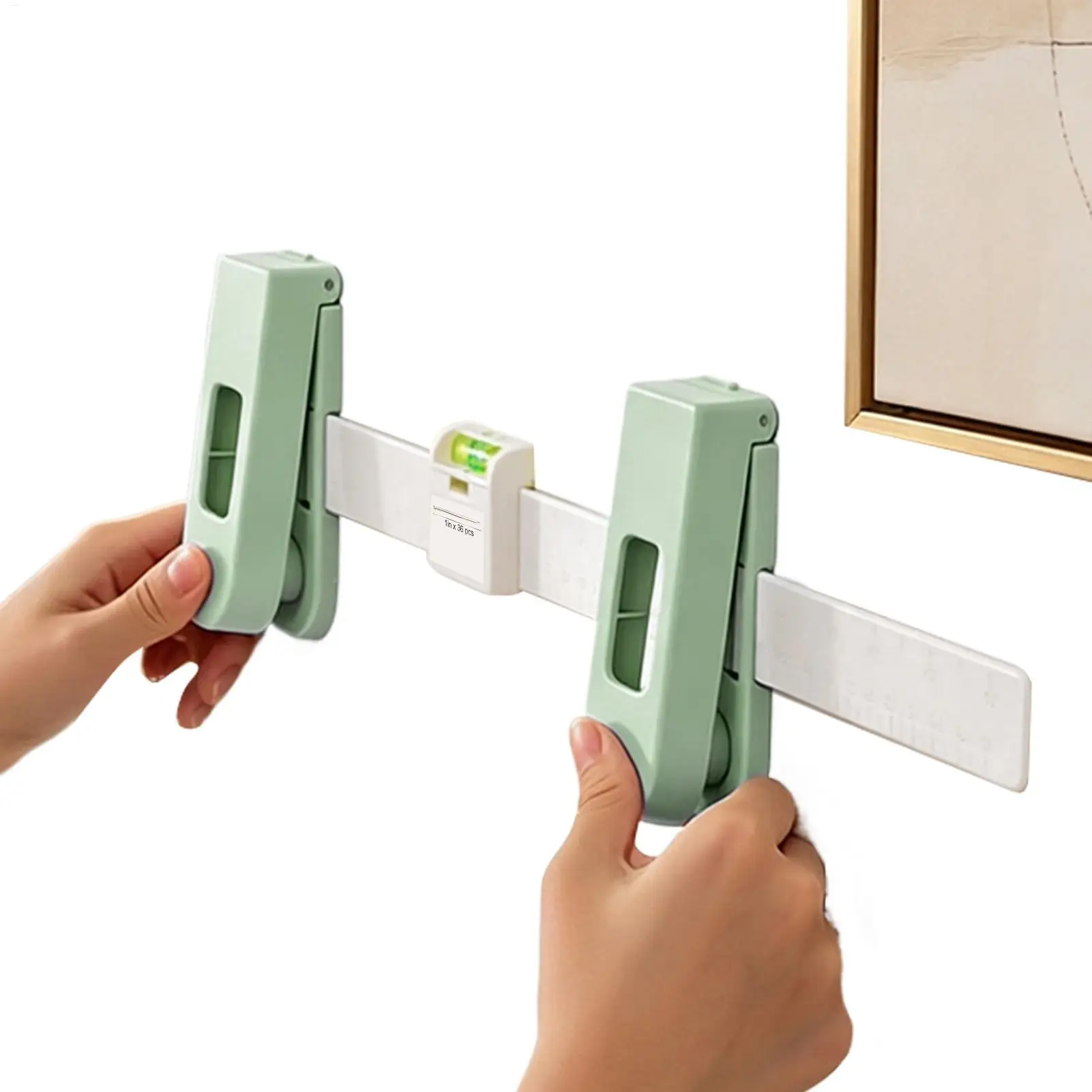 Picture Hanger Tool Precision Magnetic Nail Handheld Portable Ruler Drywall Photo Frame Hanger Kit for Mirror Clock Painting