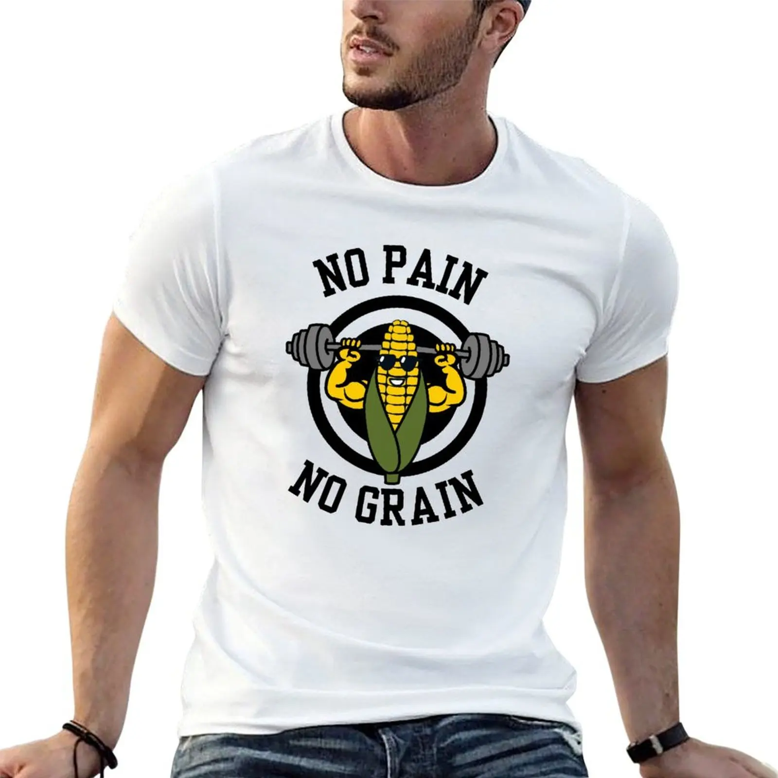 No Pain, No Grain T-Shirt topping graphic tee shirt mens plain t shirts
