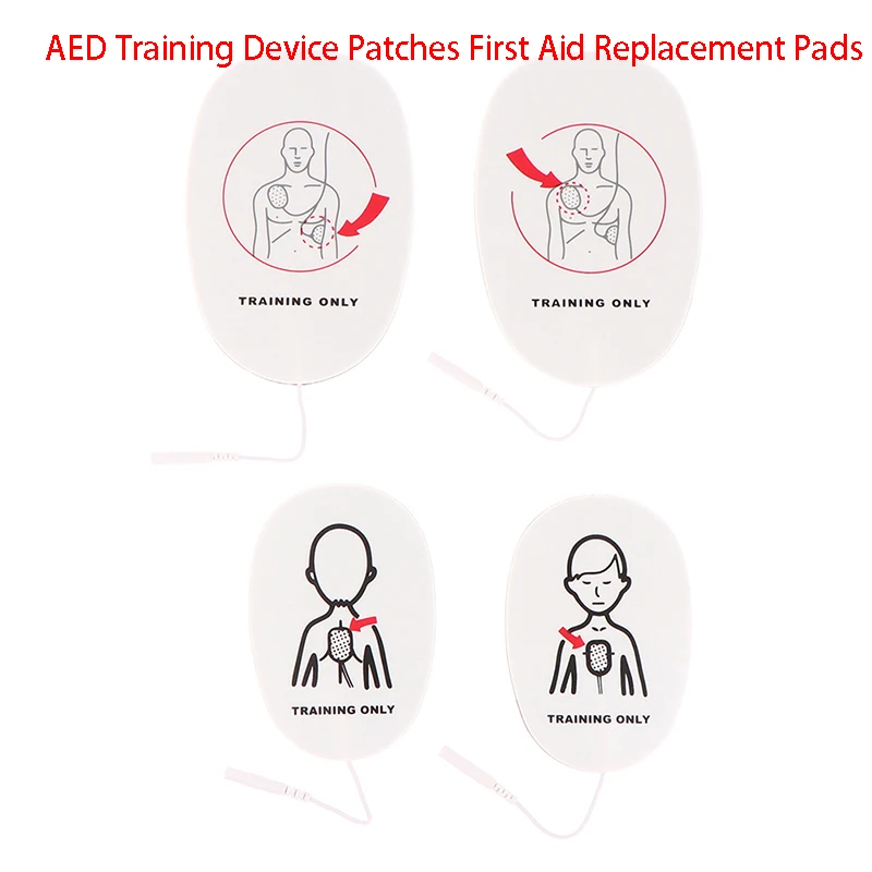 AED parches para dispositivos de entrenamiento, almohadillas de repuesto para entrenamiento de primeros auxilios, entrenador Universal para adultos y niños