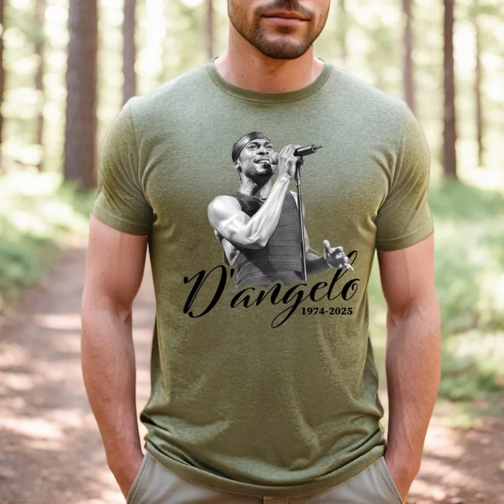 

D'angelo T Shirt Brown Sugar Tour Tee Concert Merch Retro Rap Tee 90s Rnb 2000's Music RIP Legend Music T-Shirt Men Woemn Tops