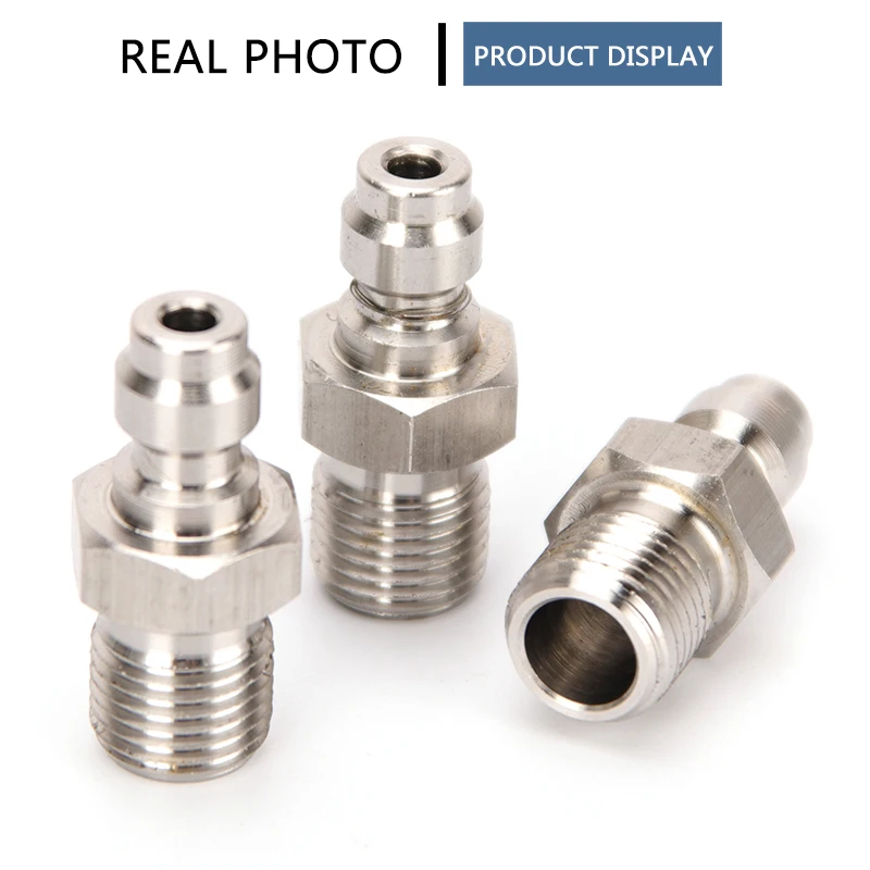 Quick Coupler M10x1 Male Plug 8MM Stainless Steel Fittings 2pcs/set