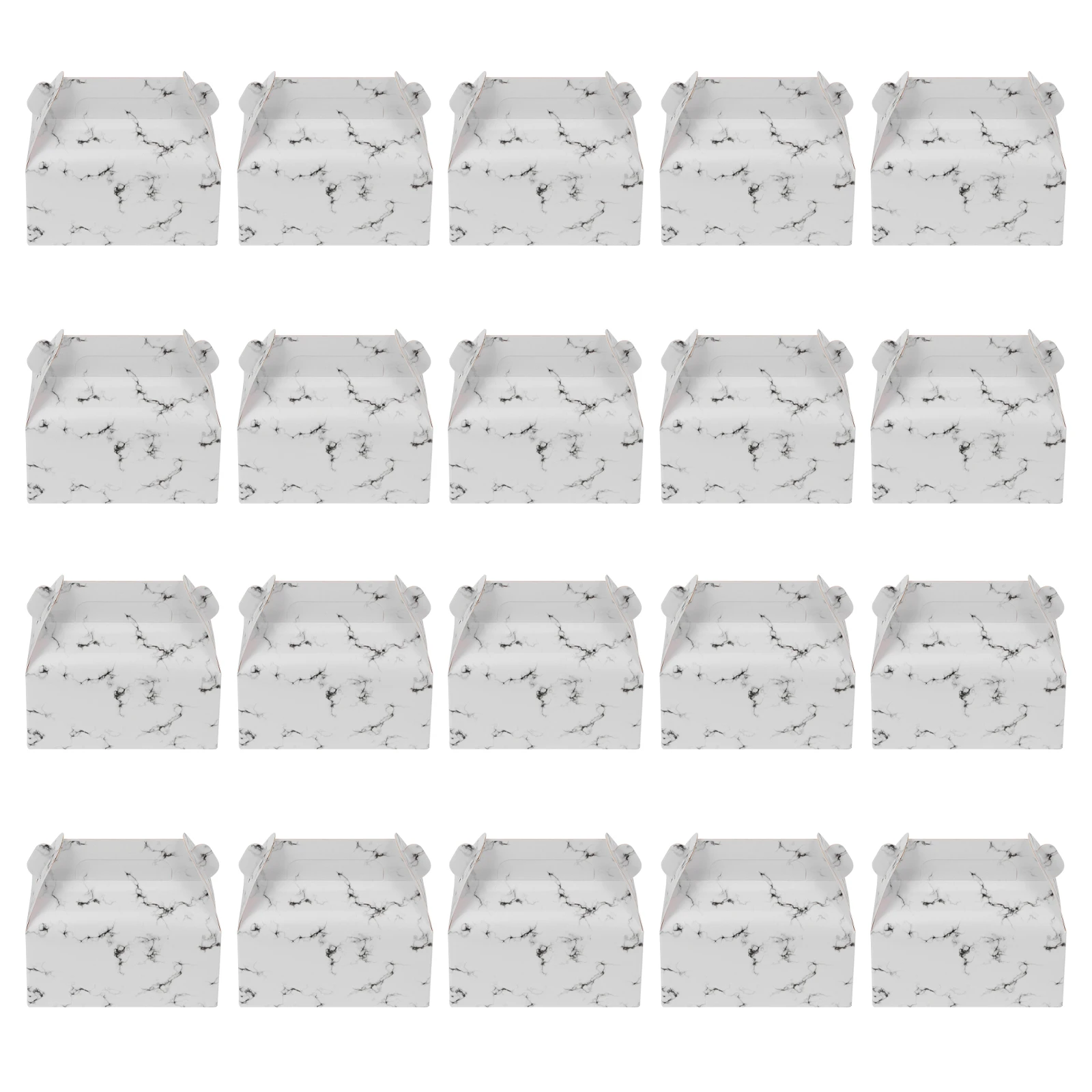 

20pcs Cake Box Small Clear Boxes Lids Carrier Paper Food Container Dessert Baking Pan Storage Environmentally Safe Hygienic