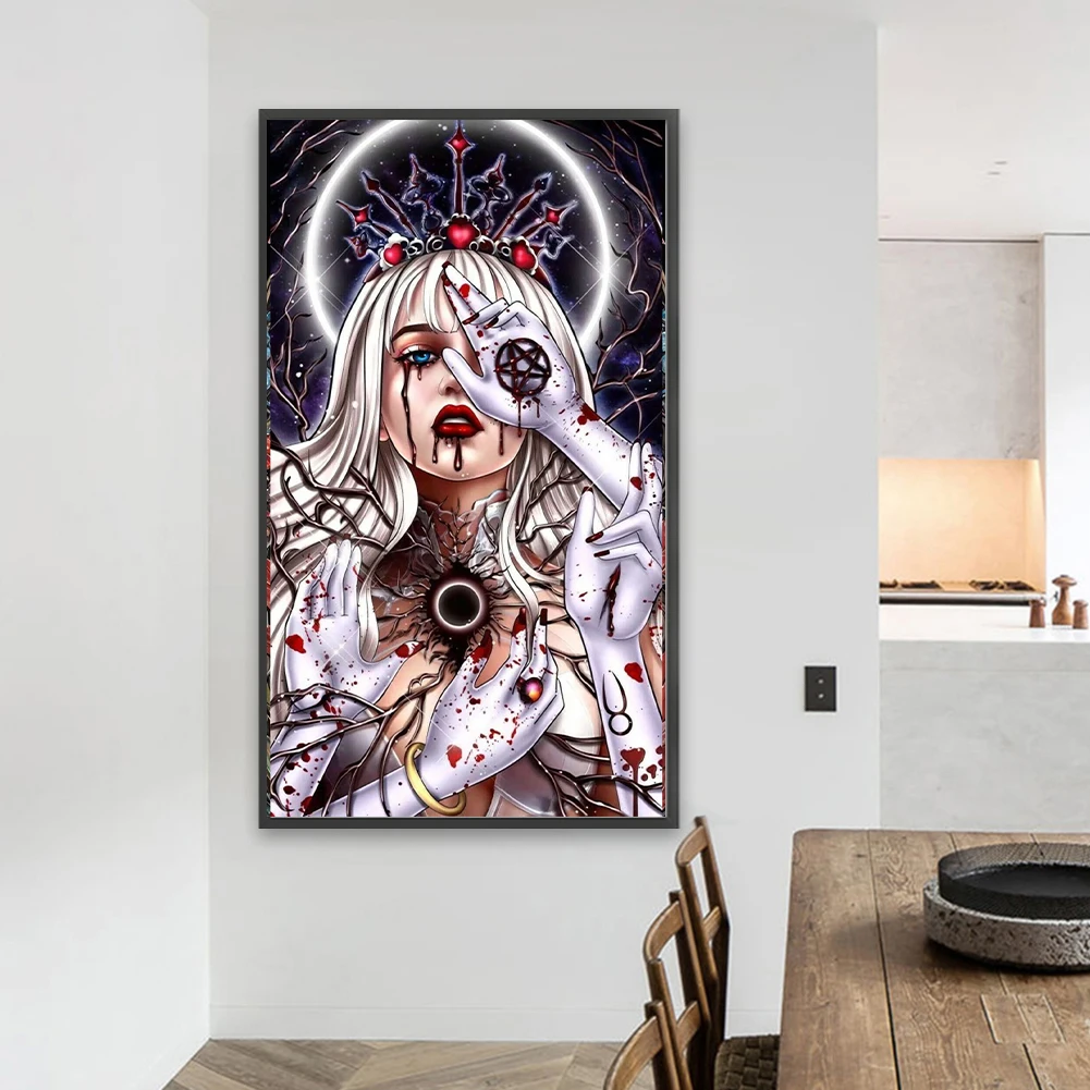 5D fai da te trapano rotondo completo pittura diamante ragazza kit decorazioni per la casa arte artigianale 40x70 cm pittura diamante decorazione della casa regalo di capodanno