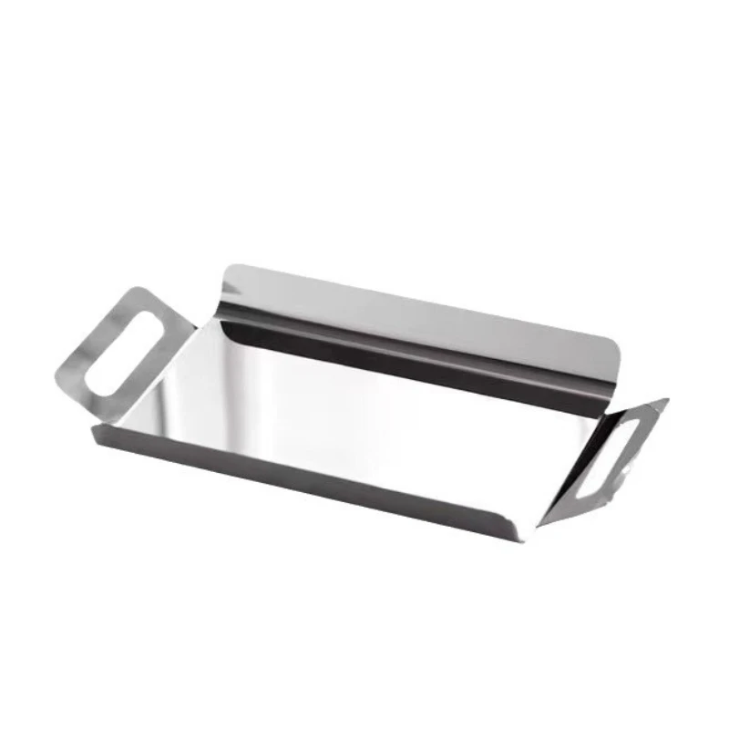 

Guest simple light luxury Nordic stainless steel modern living room home coffee table fruit plate, snack tray