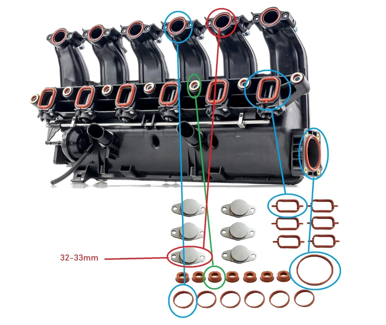 Removal Kit 6 Intake Valves (33 mm) Avoid Engine Breakage 330D 335D 530D 730D 535D X3 X5 X6