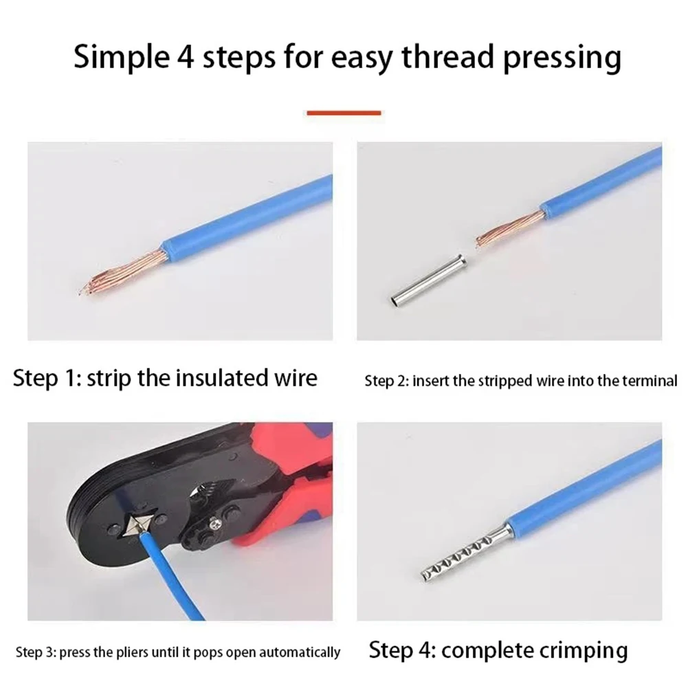 700pcs Copper Crimp Ferrules Set with Various Sizes for 2210 AWG Connectors for Electrical and Thermal Conductivity Needs