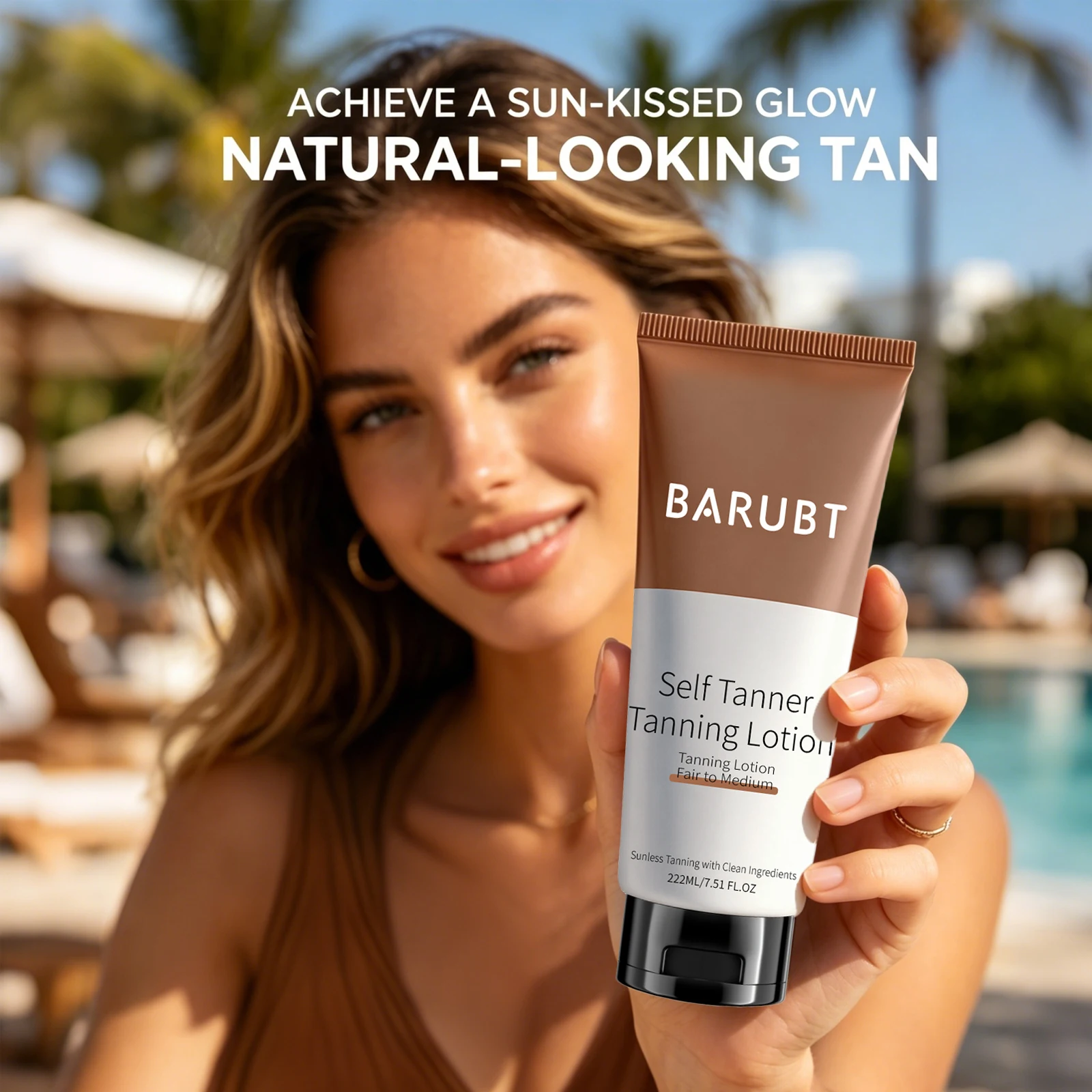 Tanning Lotion Self Tanner Boost Natural Bronze Skin Tone Streak Free Fake Tan Lasting Hydrating Sunless Self Tanner Body Lotion