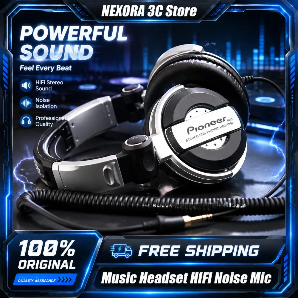 Auriculares Pioneer Music HIFI para Juegos, con Cable, Sobre la Oreja, para Esports, con Micrófono con Cancelación de Ruido, para PC, Gamer, Laptop, Regalos