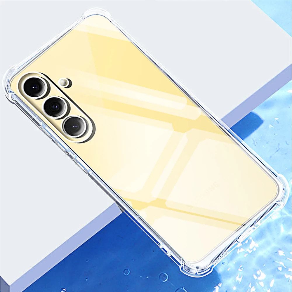 Transparent Phone Case for Samsung Galaxy S24 FE Shell Protective Camera Back Clera Back Covers Phonecase S24FE Samsungs24 Fe