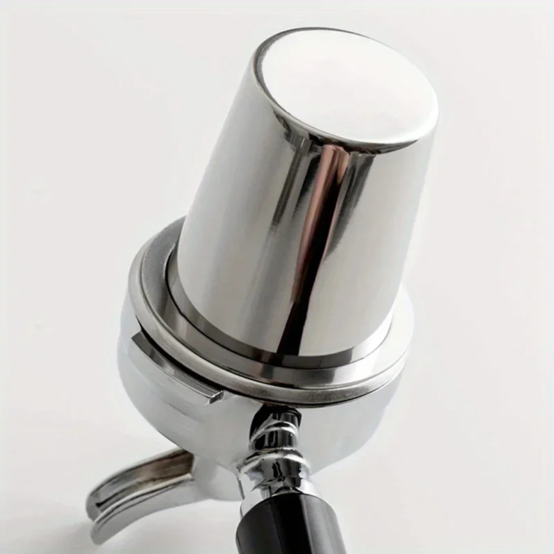 القهوة الجرعات كوب 51 مللي متر 53 مللي متر 58 مللي متر الفولاذ المقاوم للصدأ مسحوق القهوة المغذية اسبريسو الجرعات كوب الفضة الأسود مقهى باريستا أداة