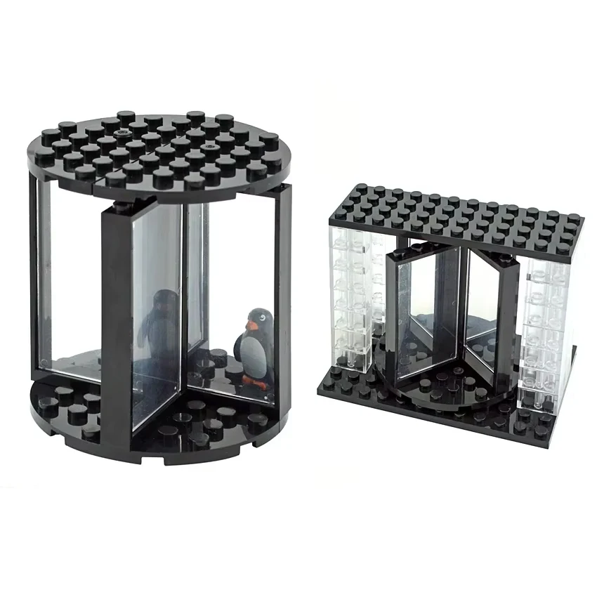 City MOC Parts Revolving Transparent Door Frame Bricks DIY Building Blocks Window Particle Kid Toys Gift Compatible 60596 8594