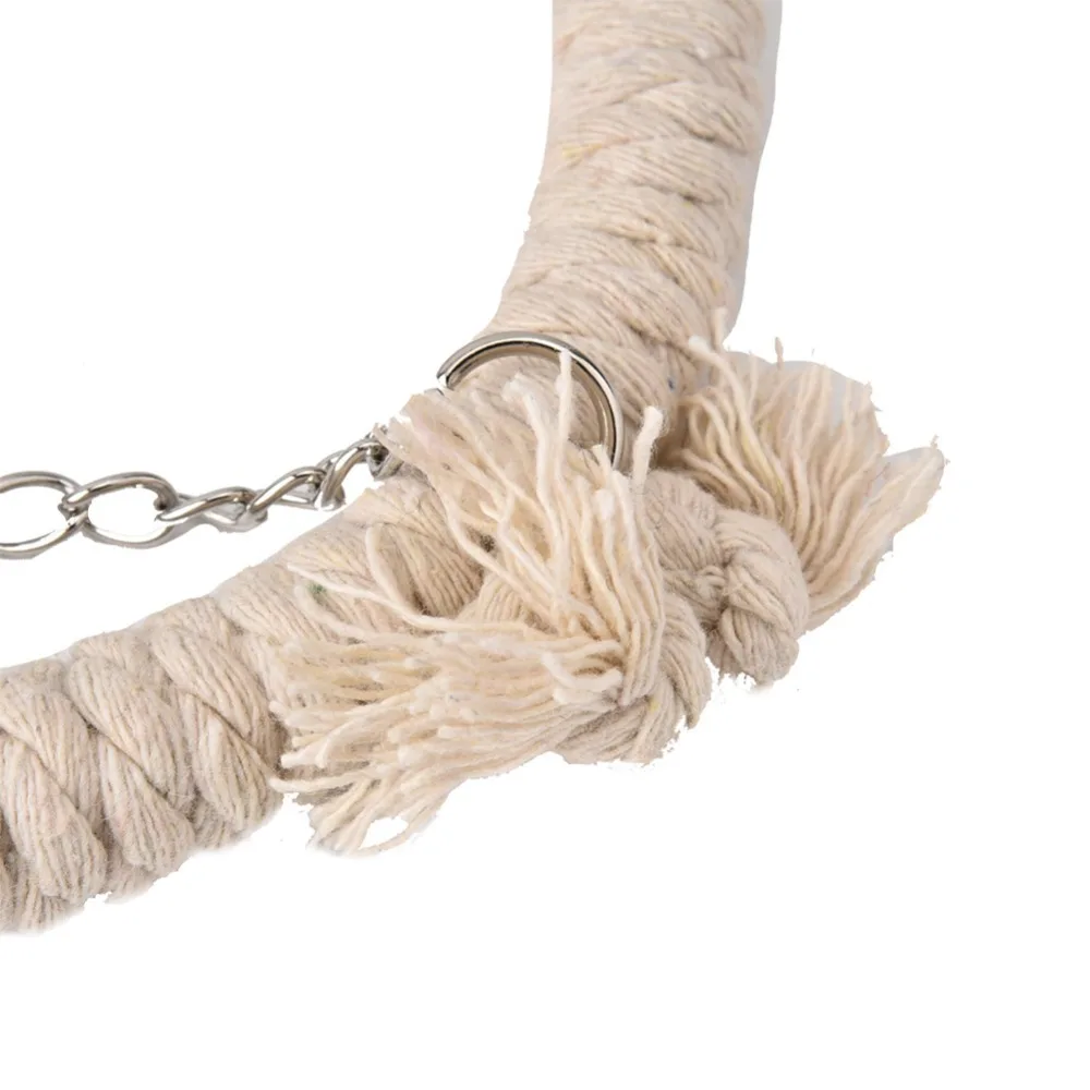 Round Ring Cotton Rope Swing Soft Bed Tri Design Climbing Stand Cotton Rope Material Climbing Ladder Included Pet Bird Hammock