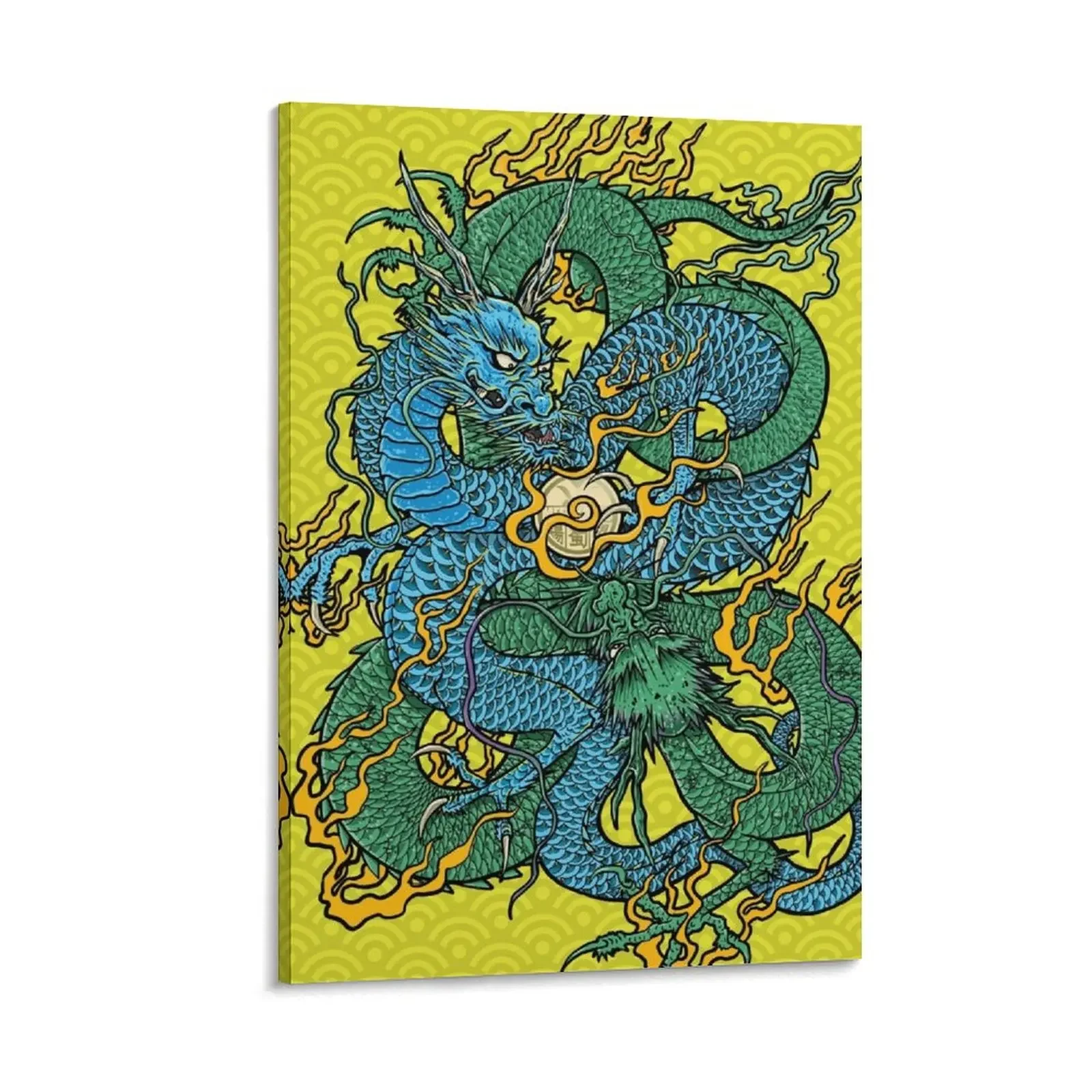 

Colliding Dragons Canvas Painting Decor for room house decorations Decorative prints wall painting