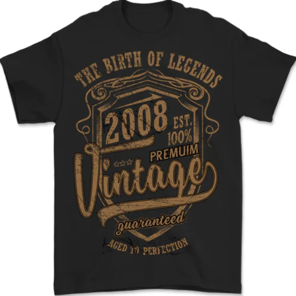 

Birth of Legends 15th Birthday 2008 Mens Women Summer Tees T-Shirt 100% Cotton Anime Graphic