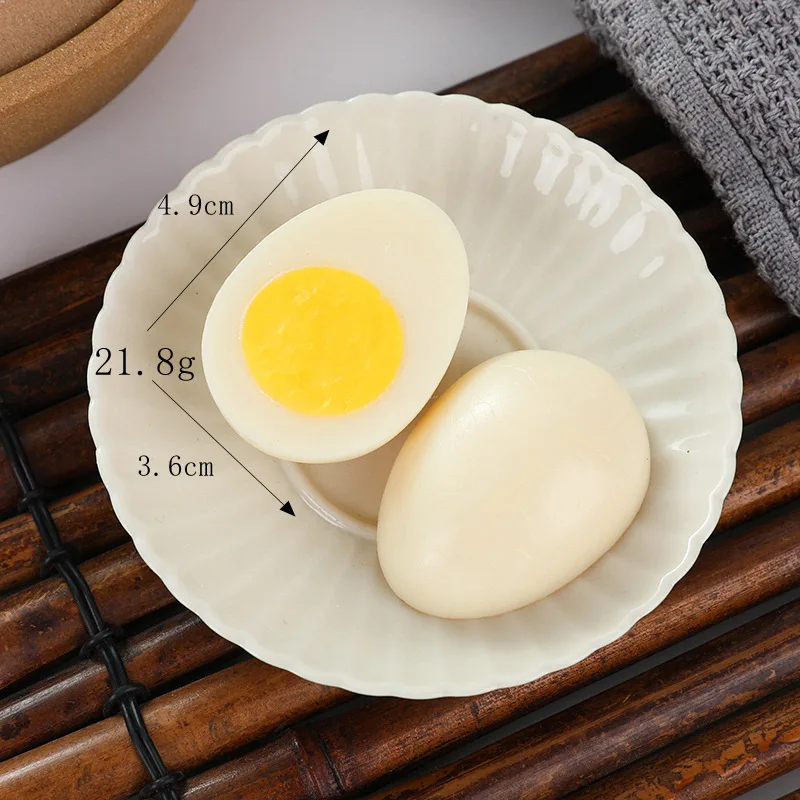 Huevo Frito De Juguete Realista – Modelo De PVC De 10 Cm, Comida Falsa Para Juegos Y Decoración