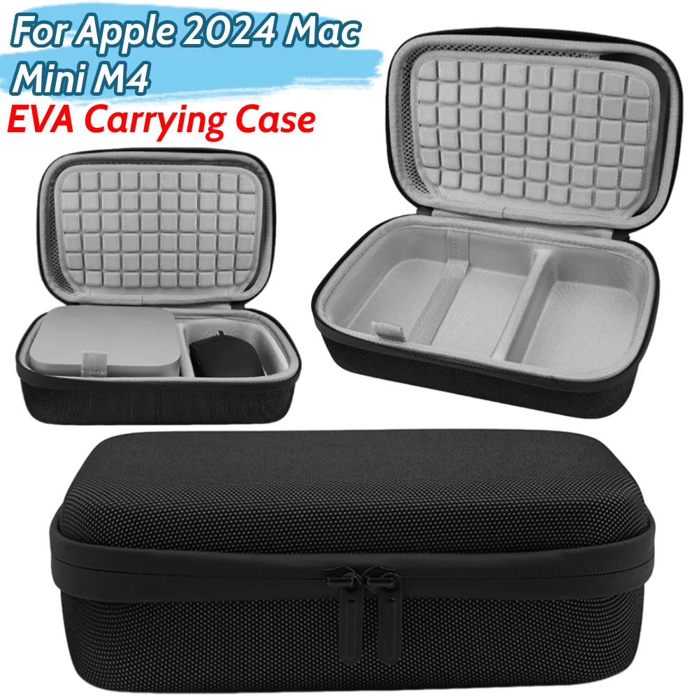 

EVA Carrying Case Storage Bag for Apple 2024 Mac Mini M4 Dustproof Organizer For Apple 2024 Mac Mini M4 Mouse Cable Accessories