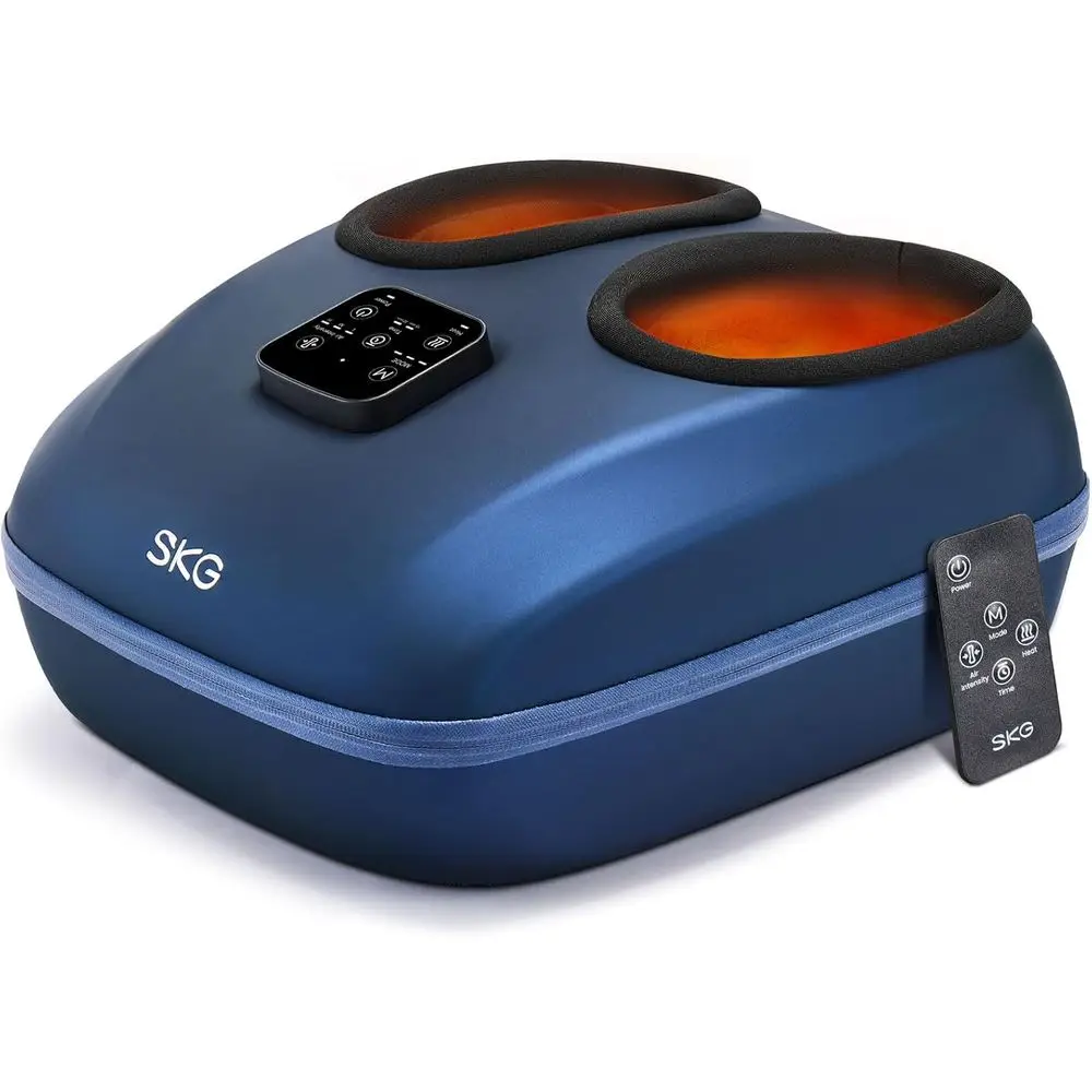

Electric Heat Massager with Remote, 3-Level Compression for Plantar Fasciitis Relief, Fits Up to Size 13
