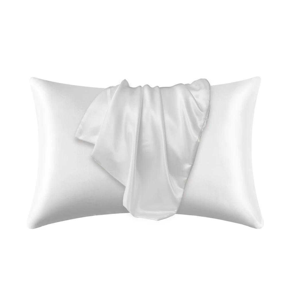 Silk Pillowcase White Black Grey Blue Bed Decorative Satin Hair Beauty Pillow Covers Luxury Comfortable Home Bedding Cases