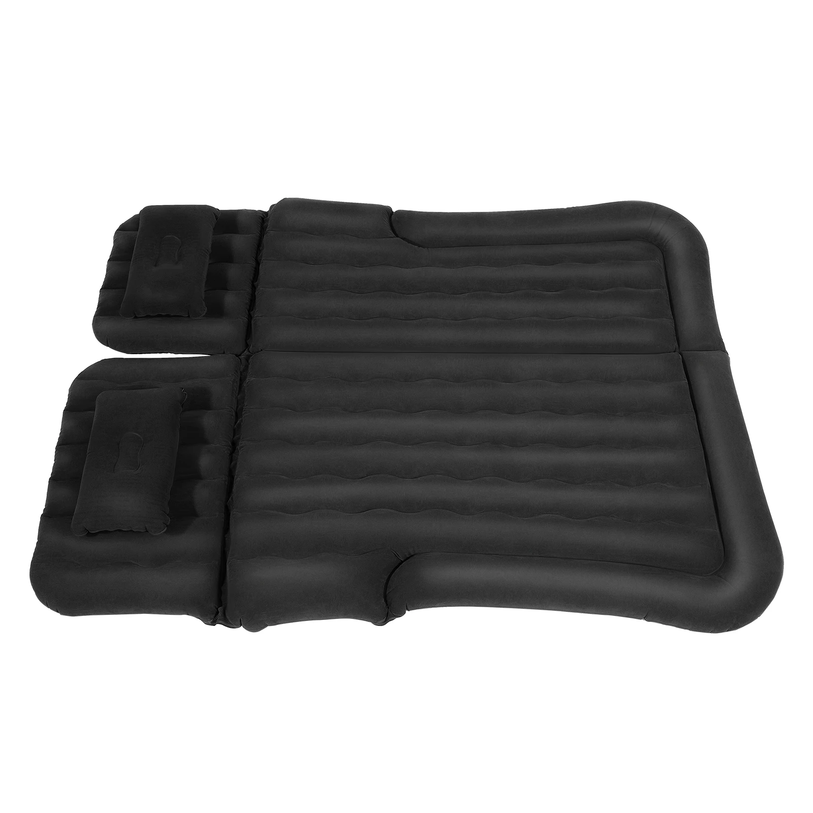 SUV/Car Air Mattress Travel Bed Flocking Inflatable Car Bed &2Pillow for Camping Foldable Quick Inflation Traveling, Vacation