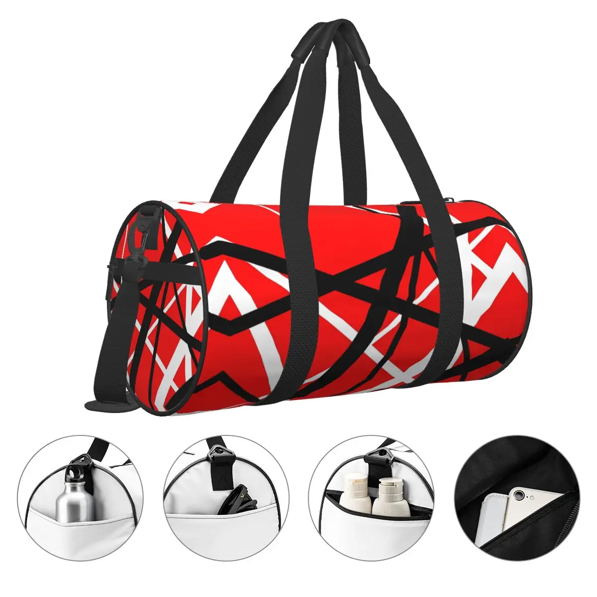 Van halen sacos de esportes deviant arte viagem saco de ginásio grandes bolsas vintage masculino feminino design portátil saco de fitness