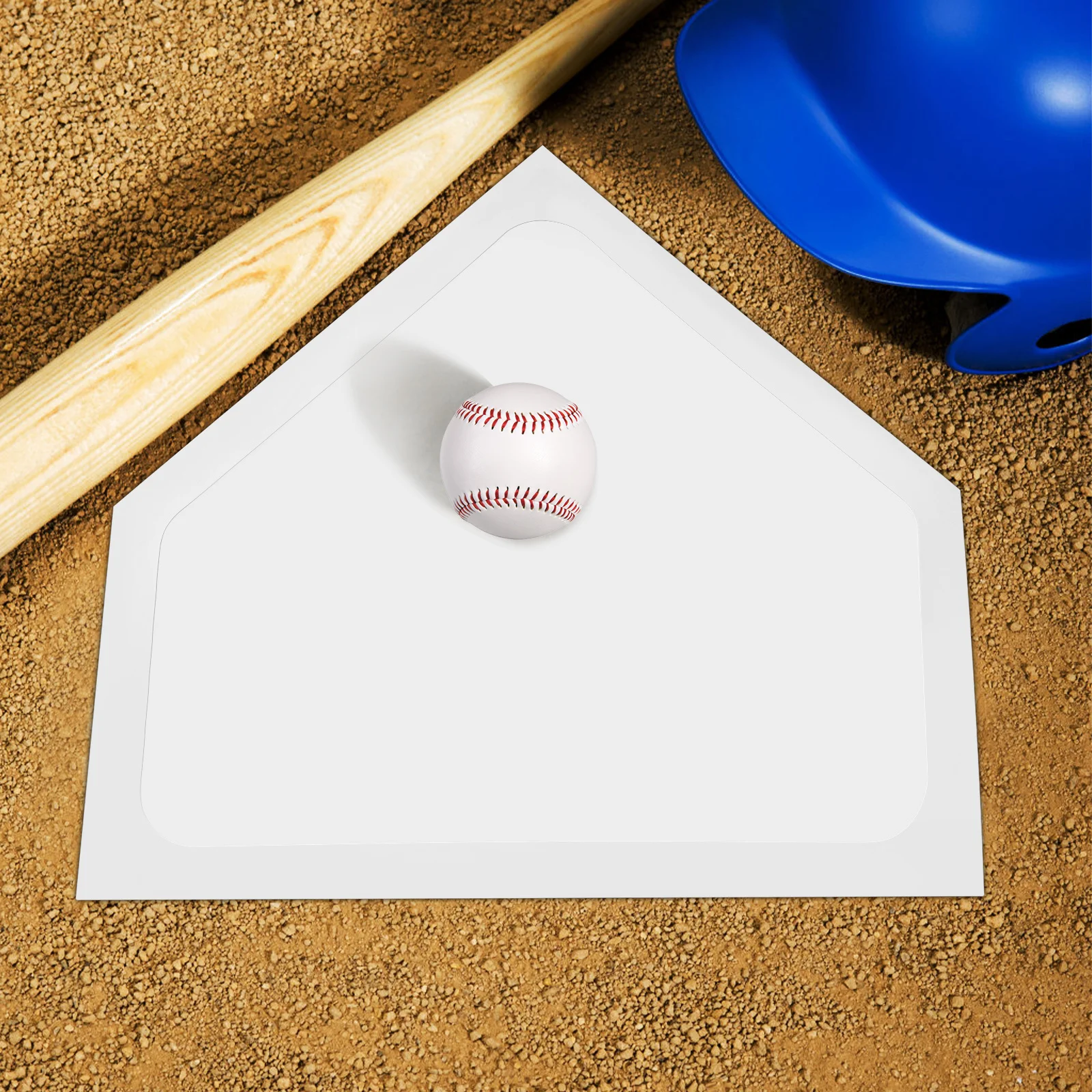 

Baseball Home Plate Training Mat Heavy Duty Tpe Build for Long Term Use Flat Surface Practice Pitcher Performance Enhancer