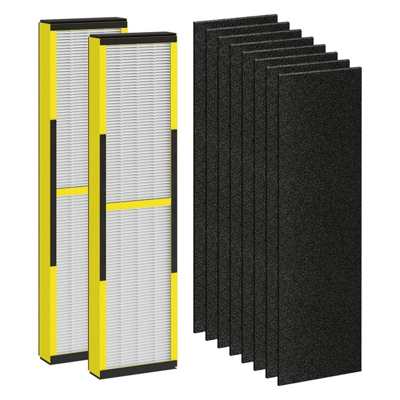 

FLT4825 Replacement Filter For Germ Guardian Air Purifier, For AC4825 AC4850, 2 True HEPA + 8 Carbon Filters