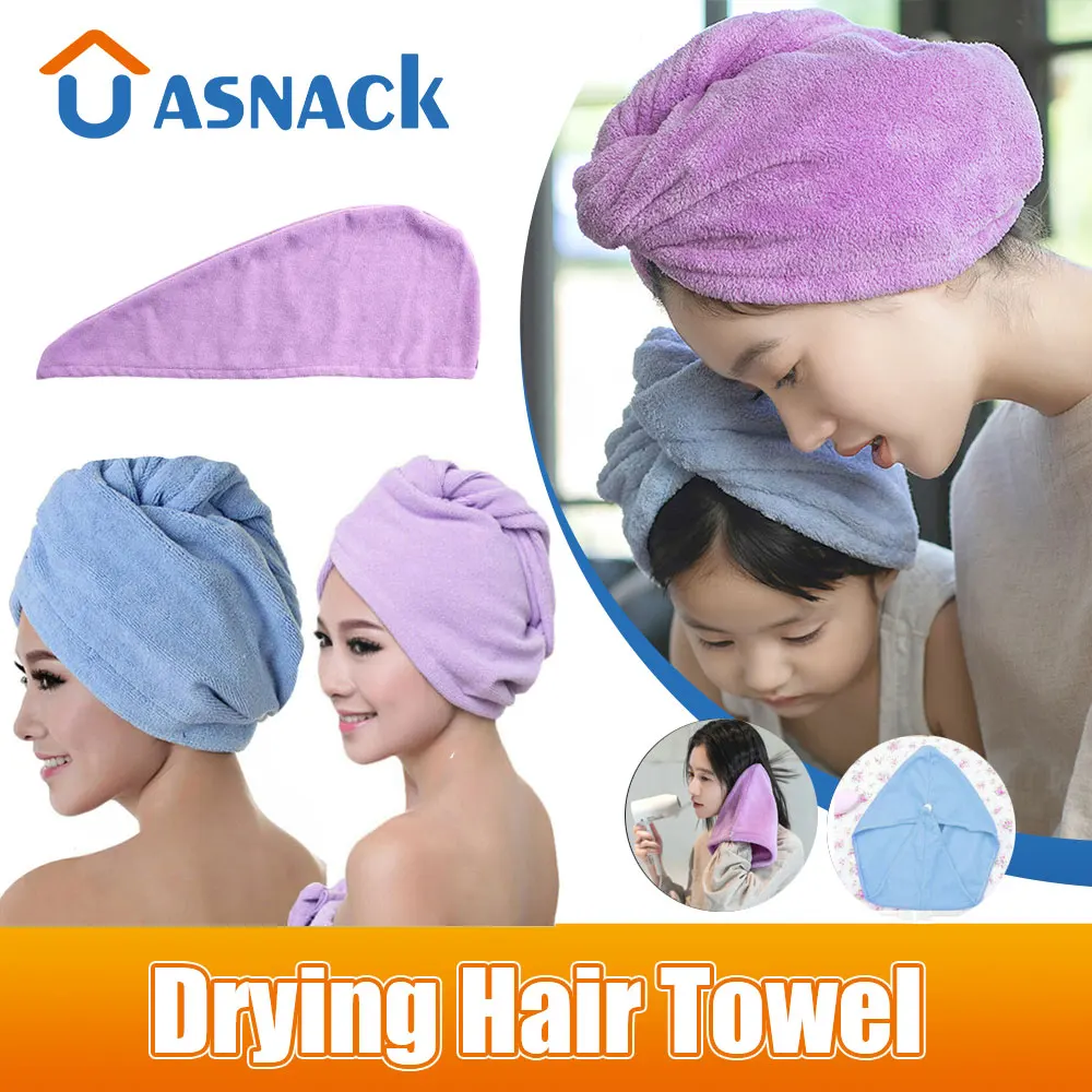 Toalla de secado de cabello, gorro de microfibra, envoltura de secado de cabello, fuerte, absorbente de agua, sombrero de ducha triangular,