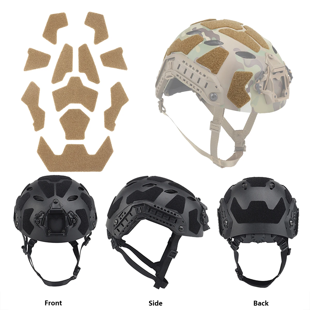 

Тактический шлем, волшебная наклейка, 11 шт., нашивки для страйкбольного шлема, крючок и петля, липкие аксессуары для охоты и стрельбы