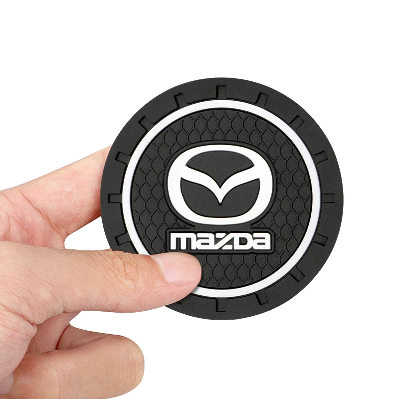 2pcs Car Auto Water Cup Slot Non-Slip Mat Accessories For Mazda 2 3 5 6 Axela Atenza Speed 6 CX3 CX4 CX5 CX7 CX8 CX9 MS Demio