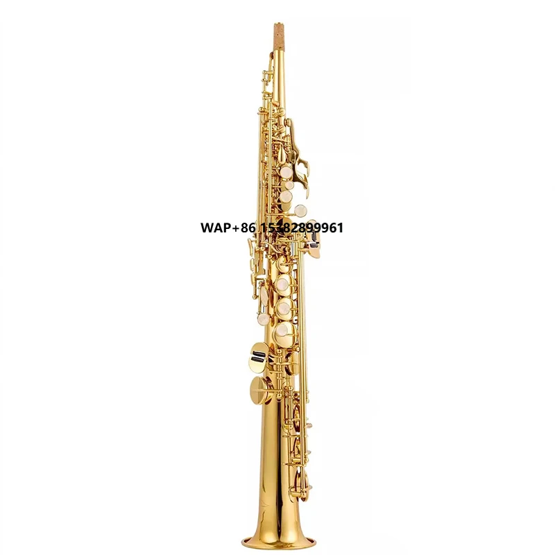

Wholesale Professional Brass Lacquered Straight B Flat Curved Saxophone