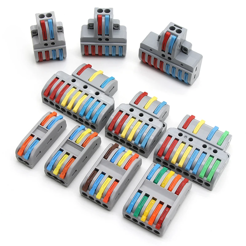 1 In Multiple Out Quick Wiring Connector Universal Splitter Wiring Cable Push In Terminal Block Universal Fast Wiring SPL 222 23